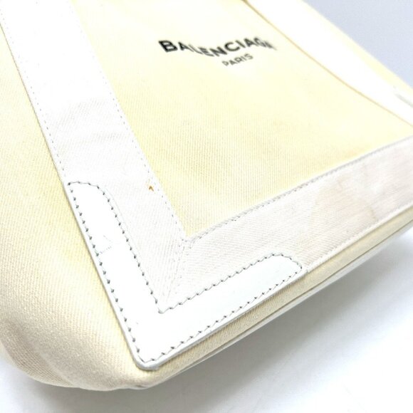 BALENCIAGA White Leather Tote Bag - Picture 6 of 16